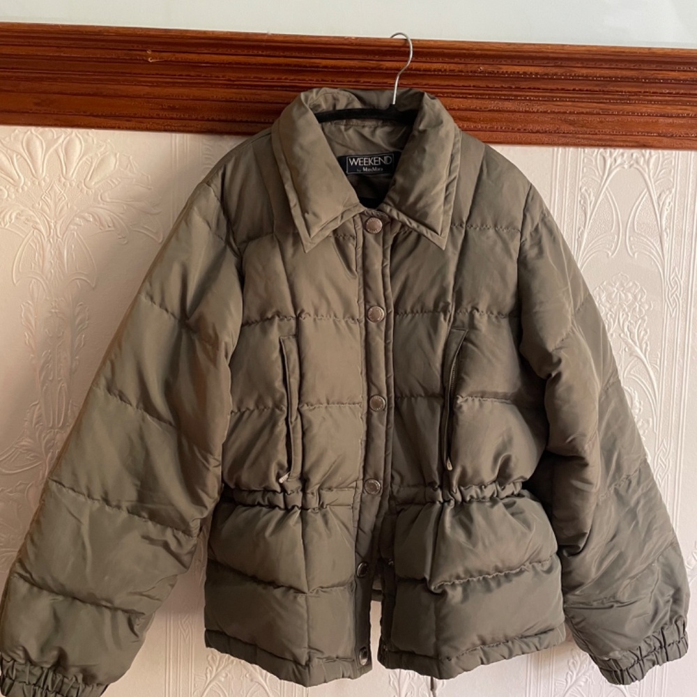 MaxMara Olive Green Puffer Jacket
